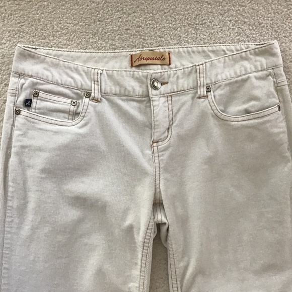 AEROPOSTALE CREAM SIZE 3/4 SHORT CORDUROY PANTS - Picture 6 of 8